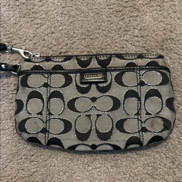 Coach Black and Gray Wristlet - Picture 1 of 12